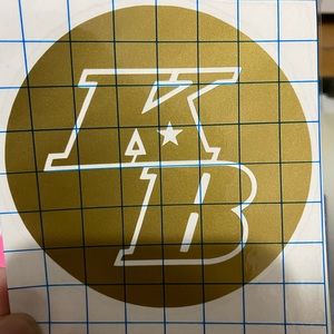 Lakes Kobe Bryant KB decal size 5 1/2